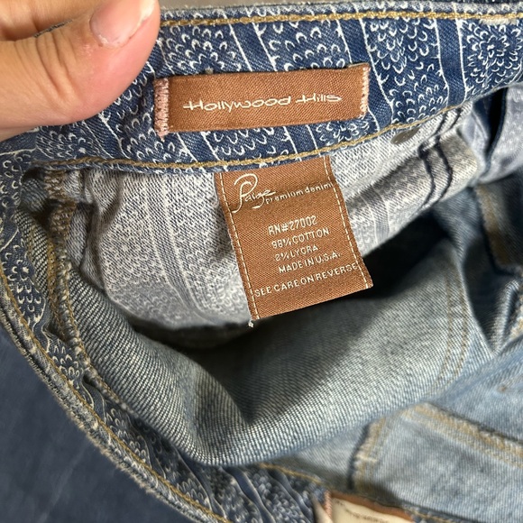 Paige Hollywood hills low rise distressed flare denim - Picture 11 of 12